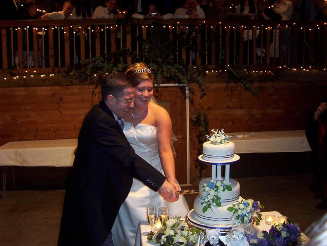 Cutting the cake