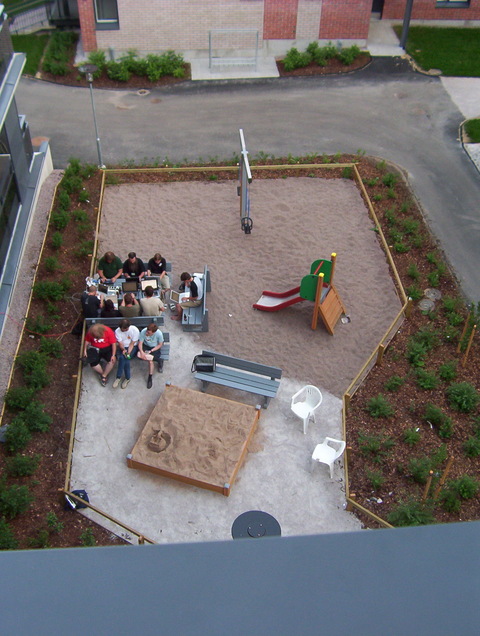 Geeks hacking in the playground.