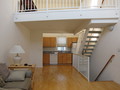 Dining area, kitchen and loft