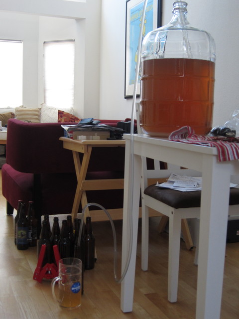 Brown Rice Blonde being bottled