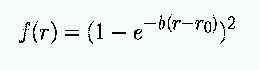 f(r) = (1 - exp(-b(r -
r0)))^2